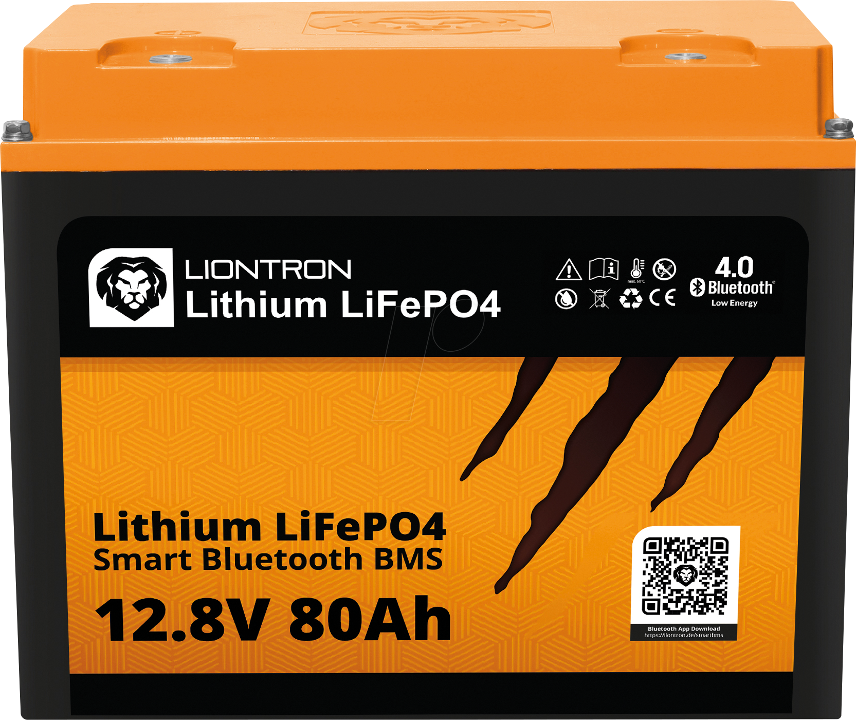 LIO 1280LX - Lithium-Akku, LiFePO4, 12,8 V, 80 Ah, BT BMS