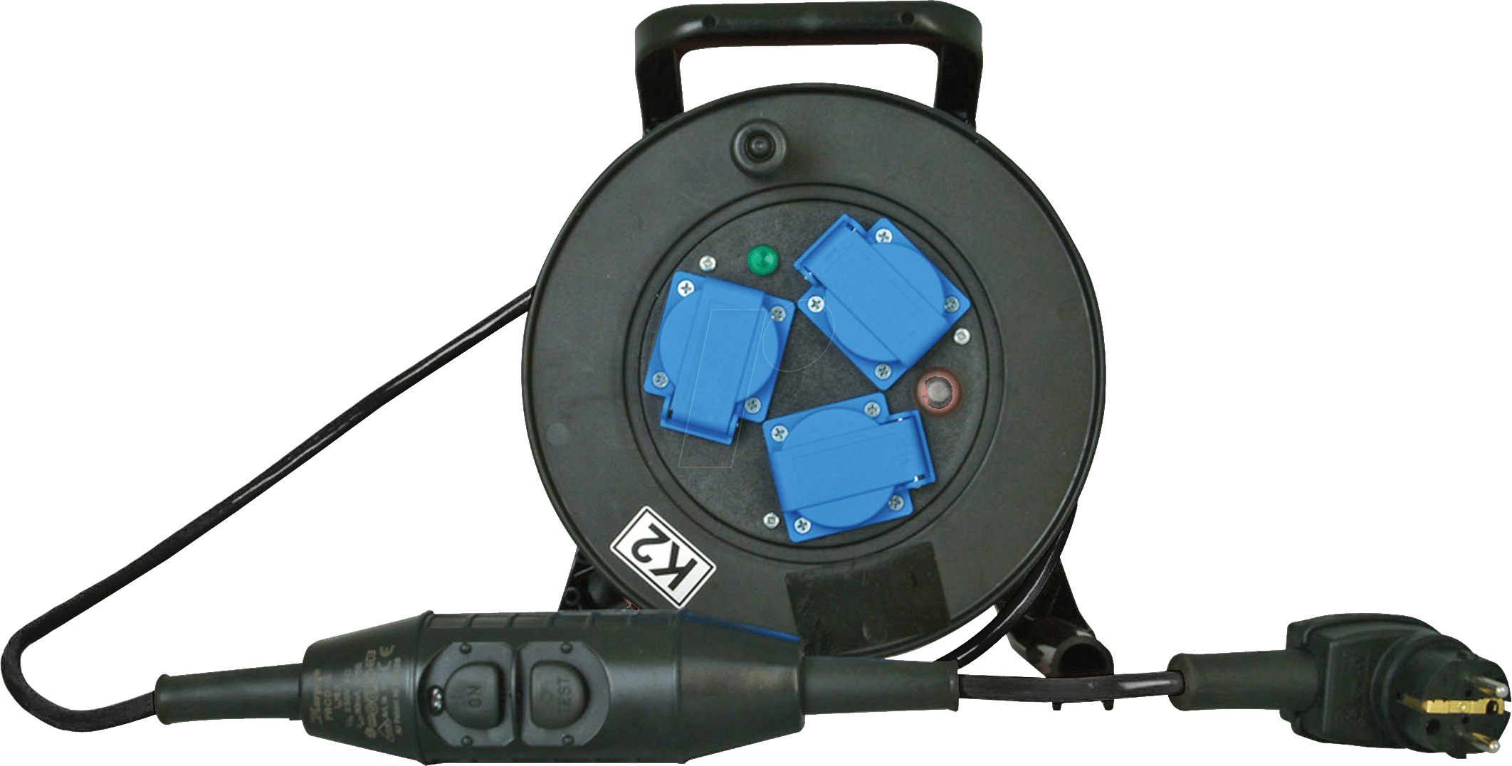 EL KO 144815001 - Kabeltrommel mit PRCD-S, Personenschutz, 15 m