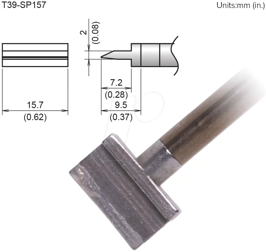 HAK T39-SP157 - Aktiv-Lötspitze T39-SP157, Spatel
