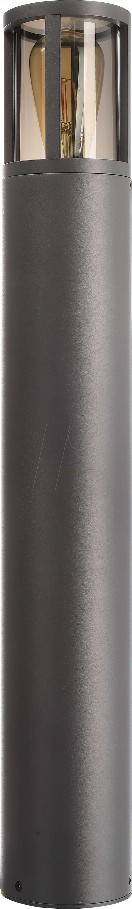 DEKO 730499 - Pollerleuchte, Facado II rund getönt 650mm, 1x E27, Grau