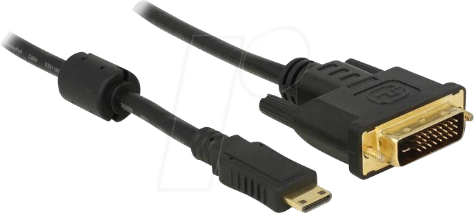 DELOCK 83582 - Kabel HDMI Mini-C Stecker > DVI 24+1 Stecker, 1 m