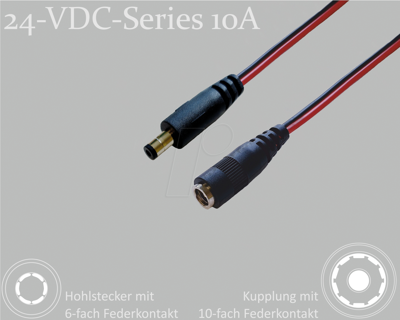 BKL 075907-4000 - Adapterkabel, 4000 mm, DC-Stecker auf DC-Kupplung