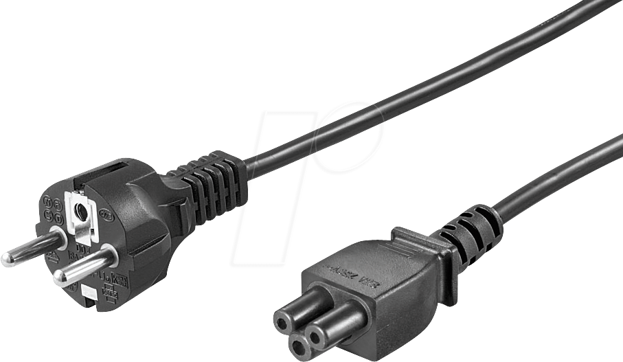 AK 516 GERADE - Netzkabel, Schutzkontaktstecker, 1,8 m, schw, C5
