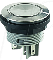 SVATLRGO1 - Drucktaster - 1 S + 1 Ö, Edelstahl, LED-Ring grün