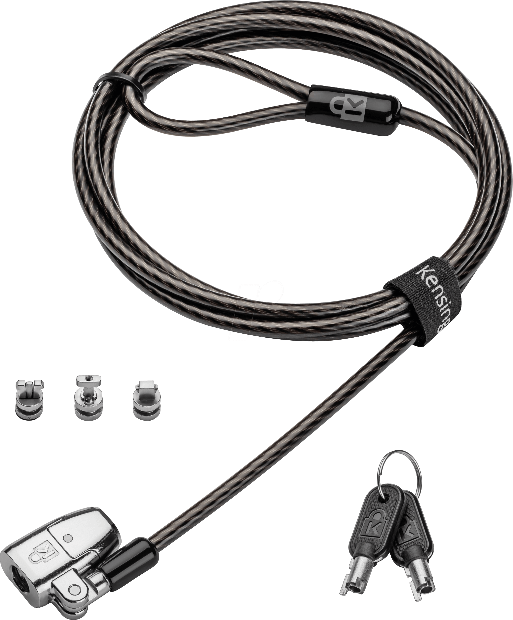 KENS K68102EU - Laptopschloss, Schlüssel, ClickSafe 2.0®, 3-in-1