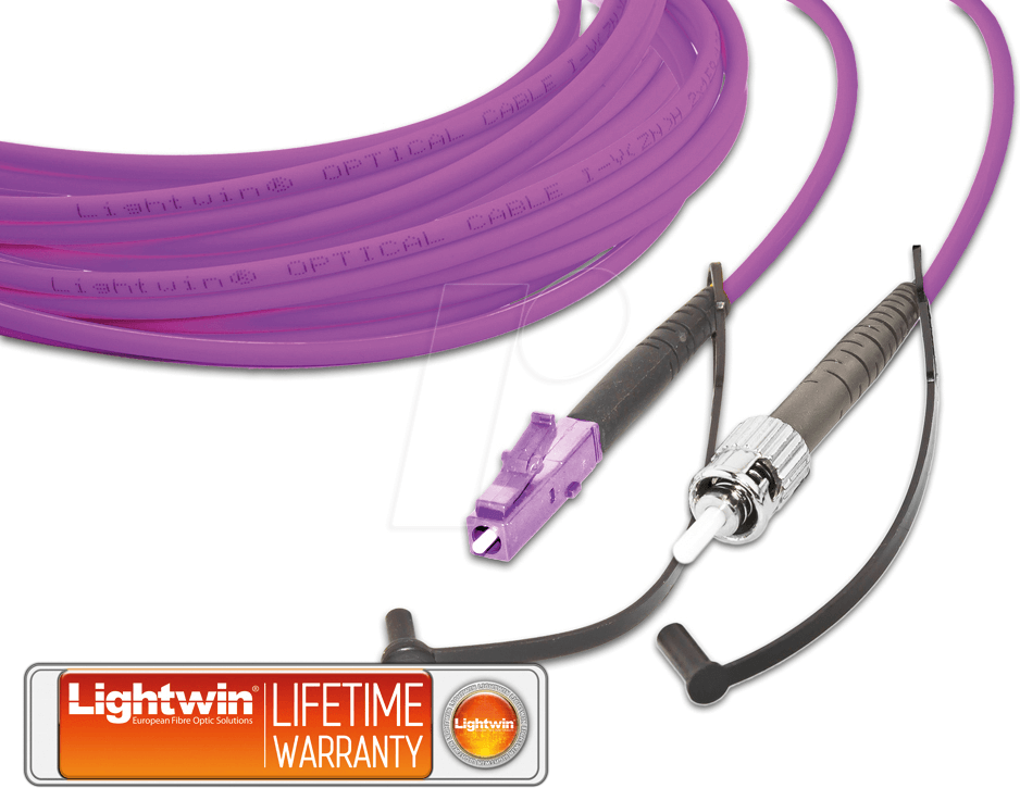 LSP-50 LC-ST5OM4 - Simplex LWL Patchkabel, MM OM4, LC - ST, 4,0 m