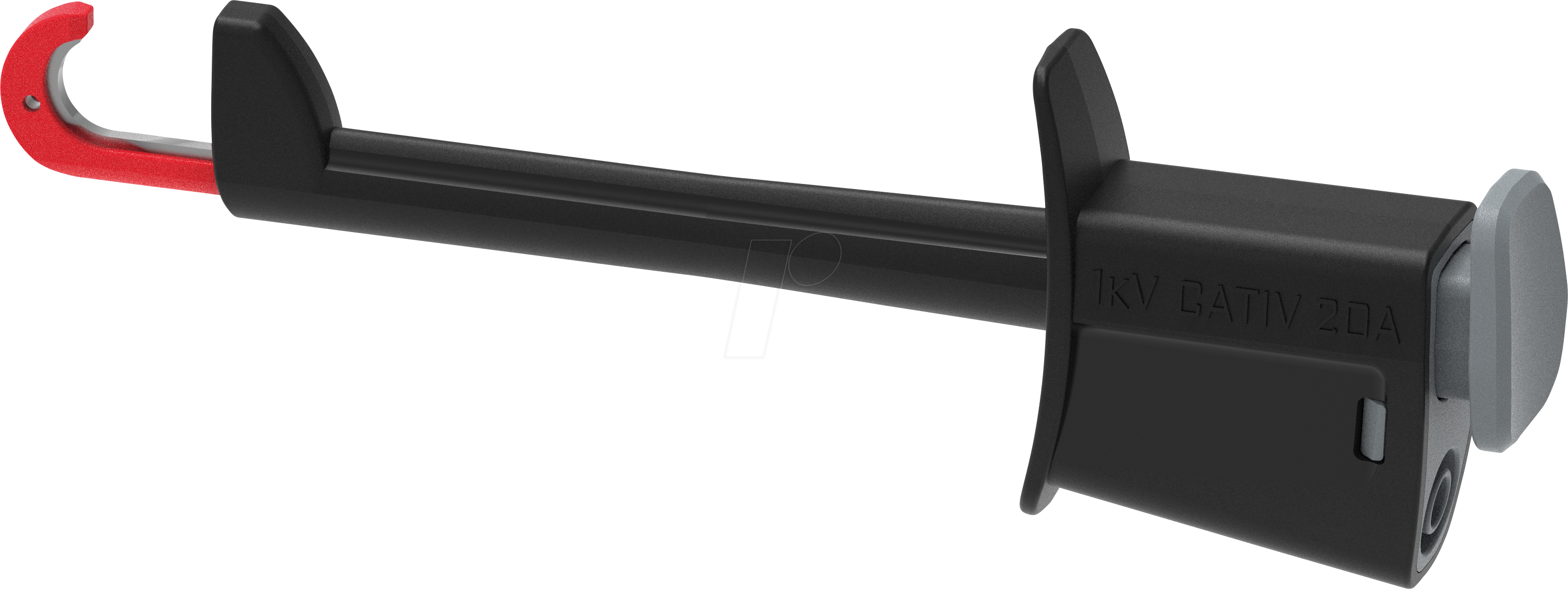 PJP 6001-IV-SW - Klemmhaken, 4 mm Anschluss, schwarz