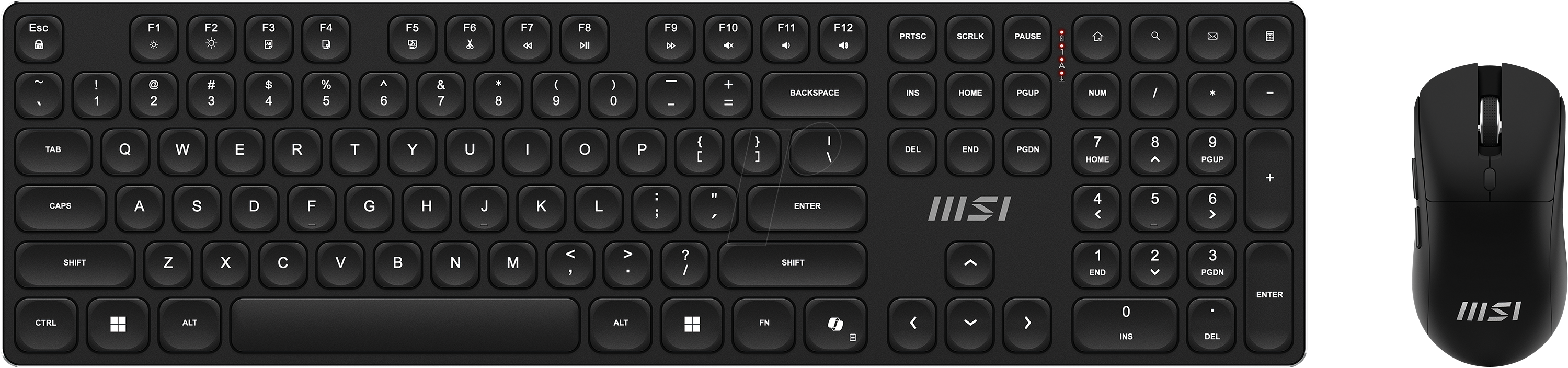MSI K210C SW - Tastatur-/Maus-Kombination, Funk, Layout: DE, schwarz
