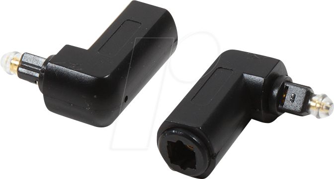 LOGILINK CA1017 - Toslink Adapter, Toslink-Stecker zu Toslink-Kupplung, 90° gewin