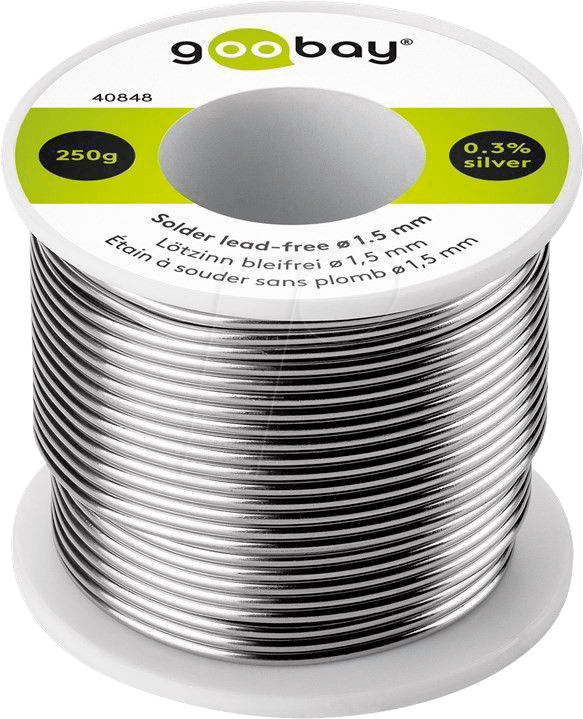 GB 40848 - Lötzinn bleifrei mit Silber- und Kupferanteil,Ø 1,5 mm, 250 g