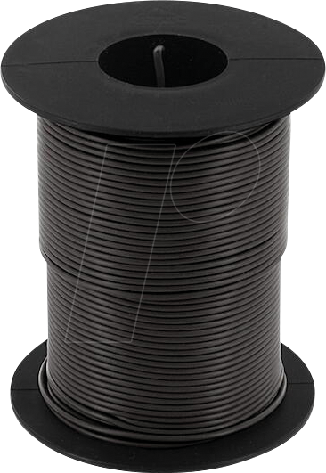 ECON KL025SW50 - Kupferlitze 0,25qmm schwarz Spule 50m