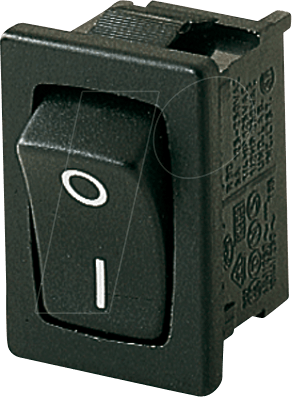 WIPPE 1801.1146 - Wippschalter, 1x Aus, schwarz, I-O