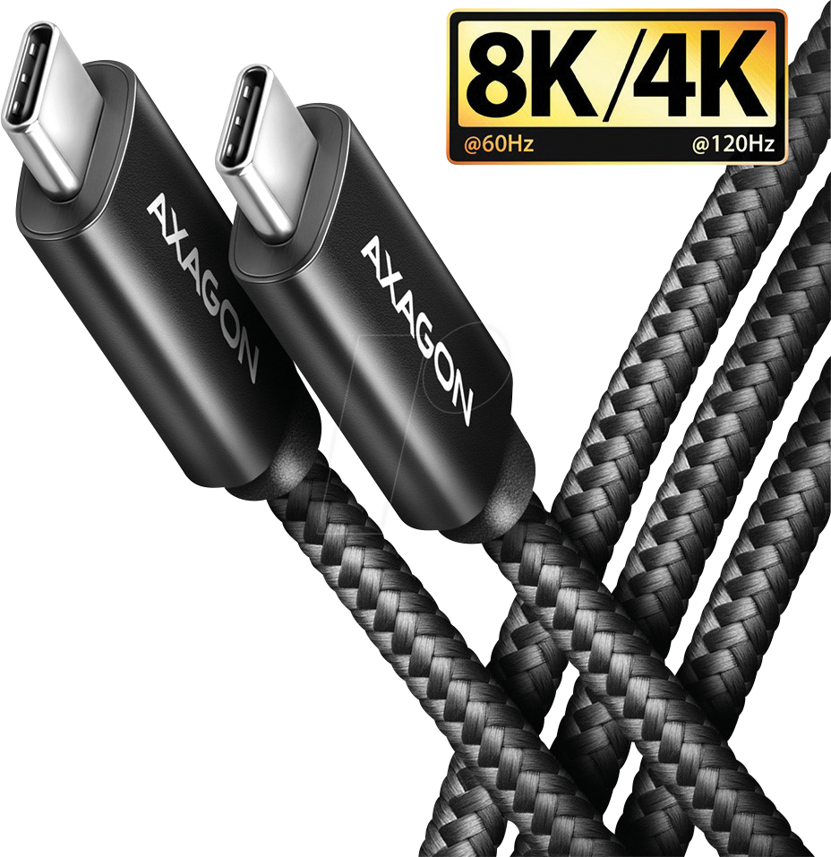 AXG BUCM432-CM10 - USB 4.0 Kabel, 40 Gbit/s, 100 W, 8K 60Hz, 1,0 m
