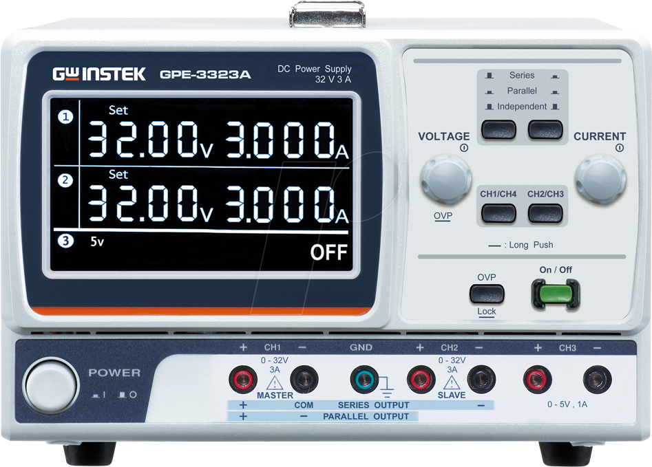 GPE-3323A - Labornetzgerät, 217 W, 0 - 32 V, 0 - 3 A, 3 Kanal, DC