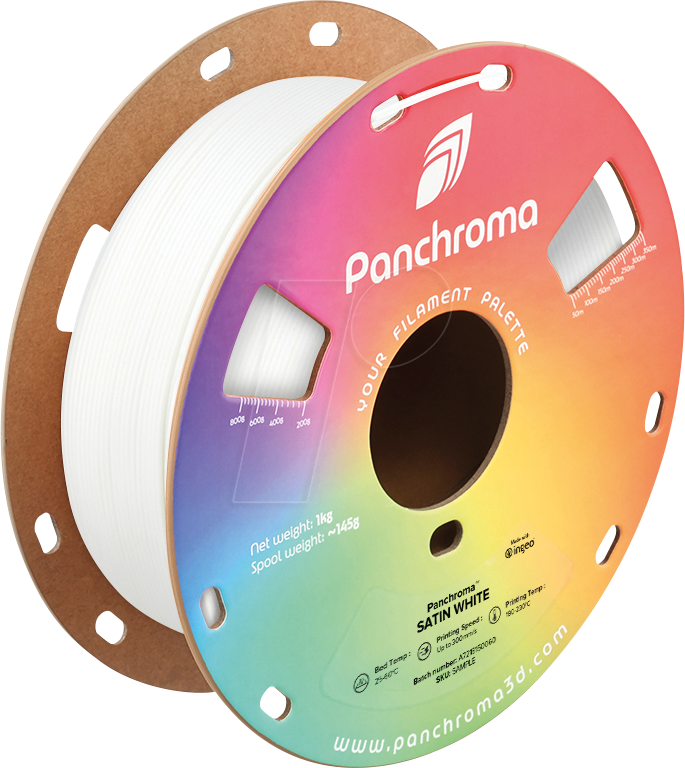 Thumbnail - POLYMAKER CA5009 - Filament, Panchroma PLA, Satin White, 1,75 mm, 1 kg