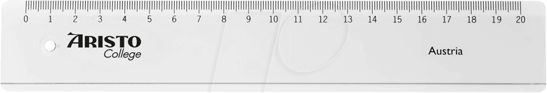 AR 23022 - Lineal, 20 cm, transparent, College
