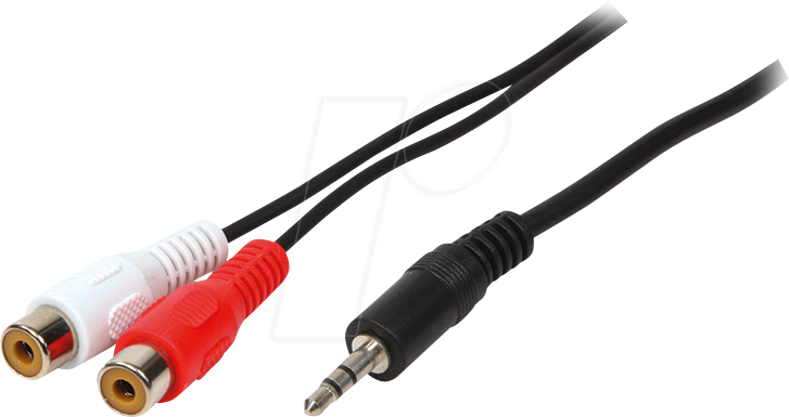 LOGILINK CA1045 - Audio Kabel, 3,5 mm 3-Pin Klinkenstecker auf 2x Cinch Kupplung,