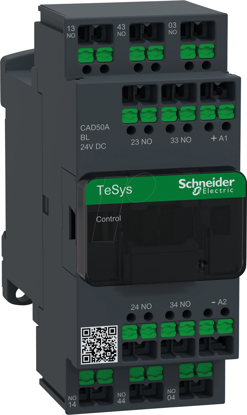 CAD50ABL - Hilfsschütz, 5S, Spule 24 V DC, geringe Leistung, Snap-In