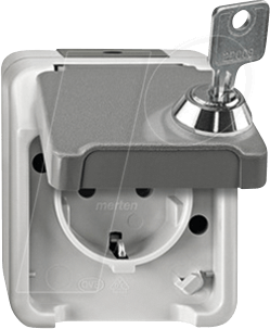 EL ME 24238029 - Aquastar, Steckdose, 1-fach, Schloss-Nr. 200, lichtgrau