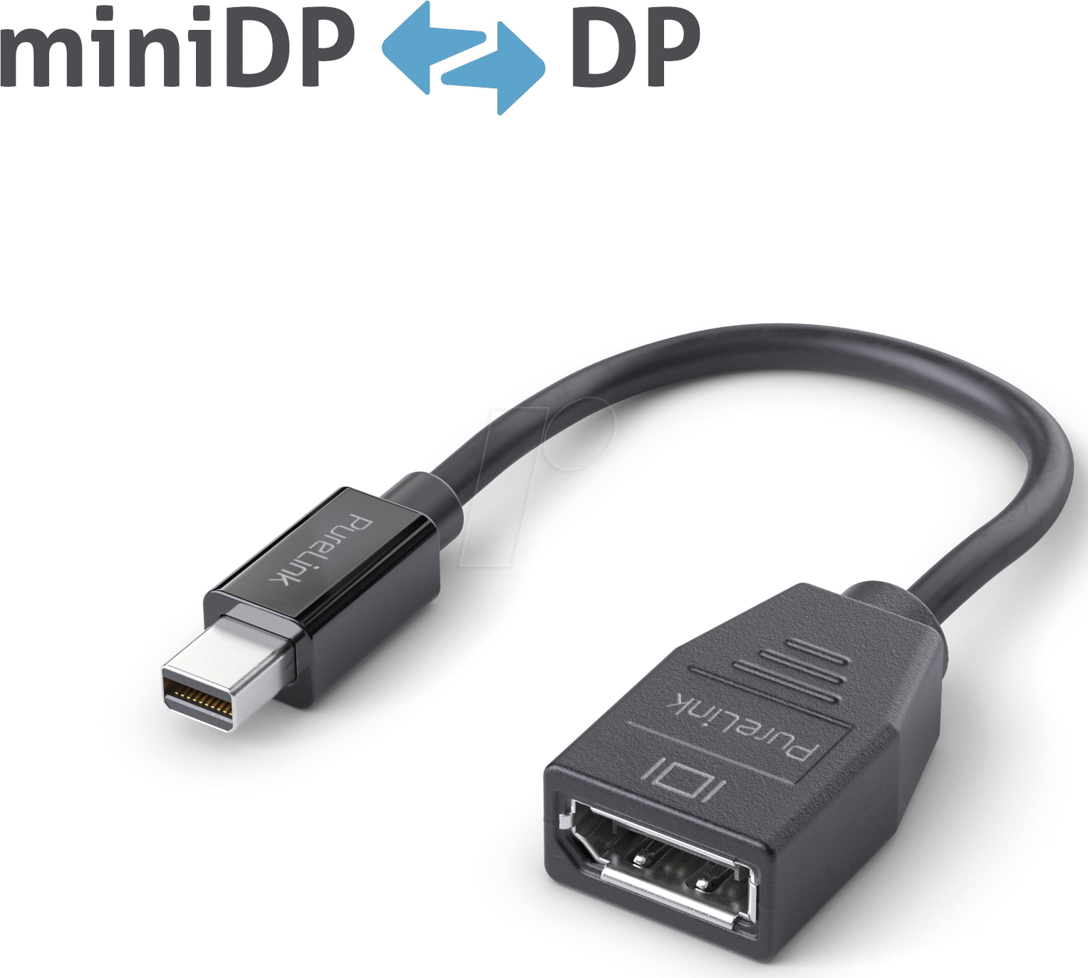 PURE IS161 - DisplayPort Adapter, Mini DP Stecker auf DP Buchse