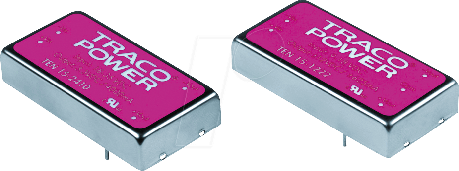 Thumbnail - TEN 15-1212 - DC/DC-Wandler TEN 15, 15 W, 12 V, 1250 mA, Metallgehäuse