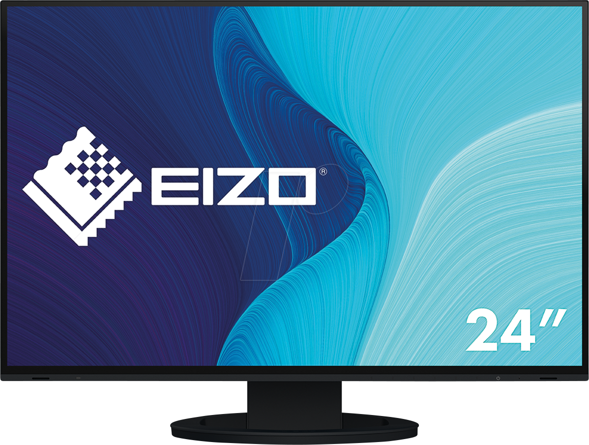 Thumbnail - EIZO EV2485-BK - 61,1cm Monitor, USB-A / USB-C , Pivot, schwarz
