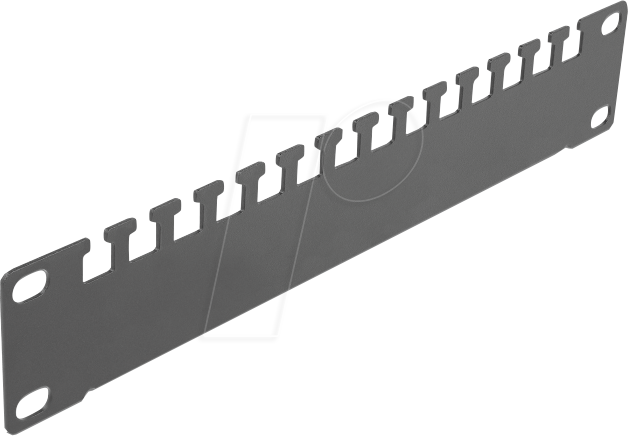 DELOCK 66677 - Kabelabfangschiene 10'', 1 HE, schwarz