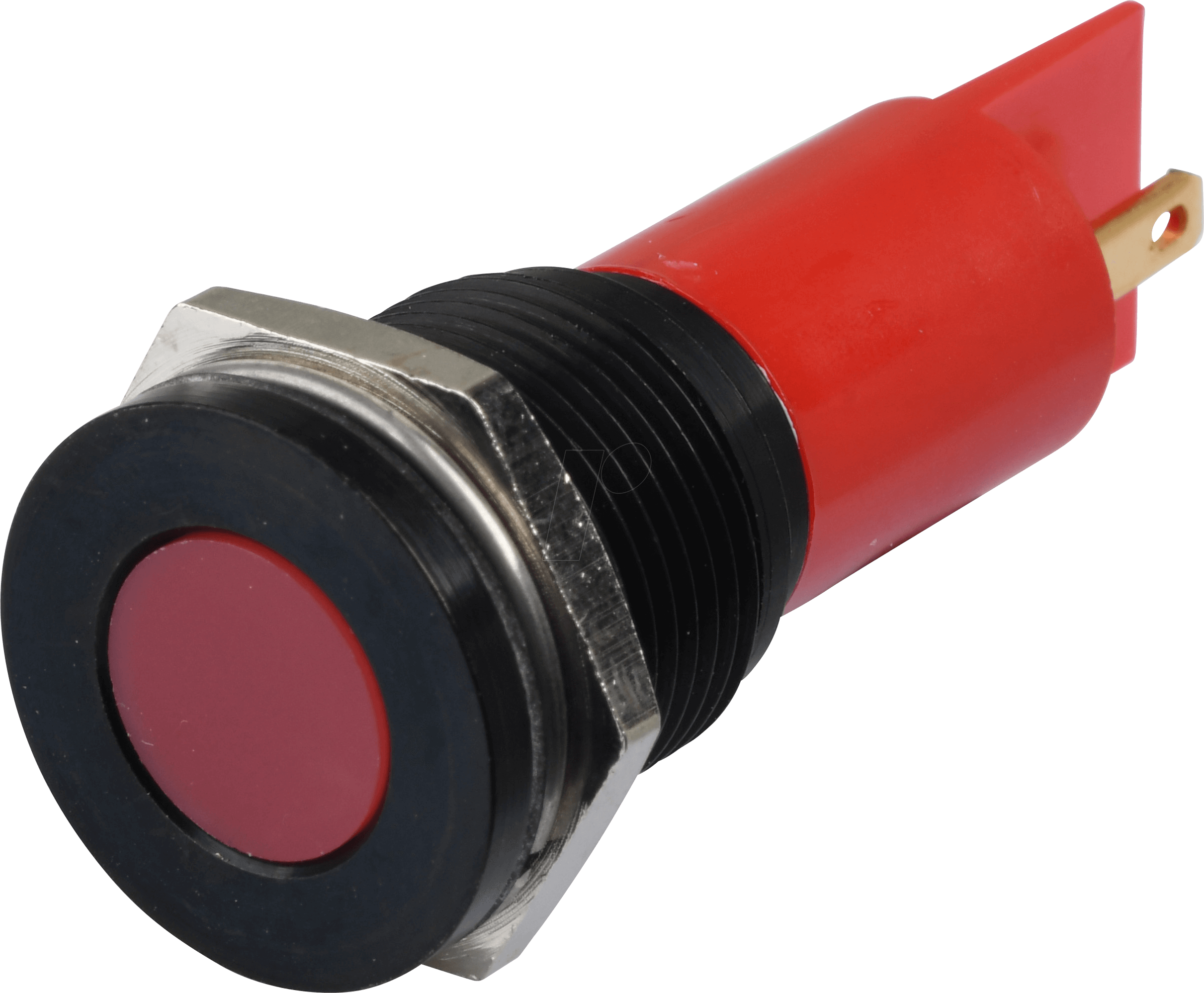 APM Q16F1B R12E - LED-Signalleuchte, rot, 12 V, Ø 16 mm, bündig, FASTON