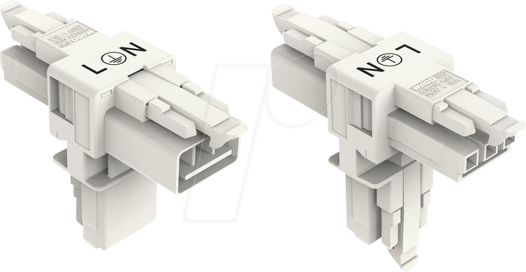 WAGO 890-665 - WINSTA® MINI, T-Verteiler 3-pol, 1xStecker / 2xBuchse