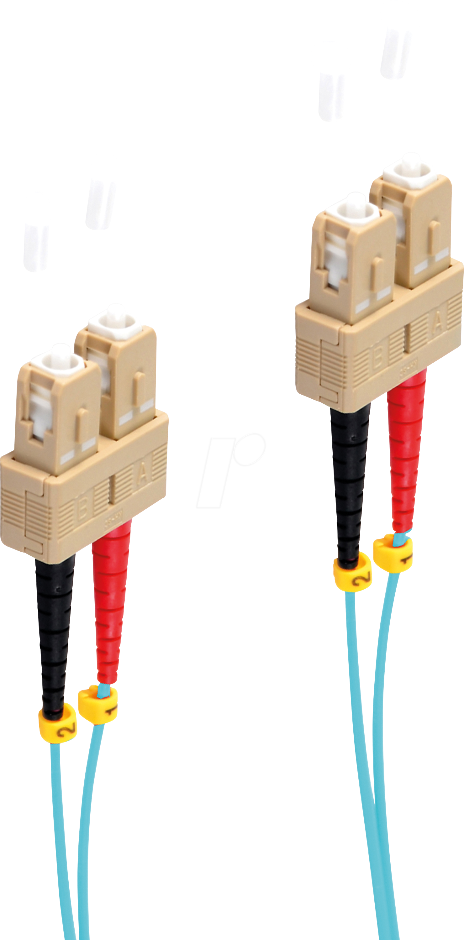 Thumbnail - SHVP BS77921-3 - LWL Patchkabel, Duplex, SC / SC, 50/125µ, OM3, aqua, 1 m