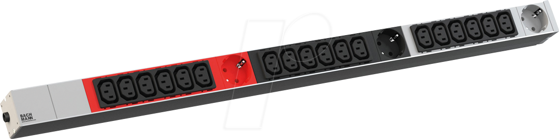 BACH 800.2337 - PDU, 1HE, 18x C13, 3x Schutzkontakt