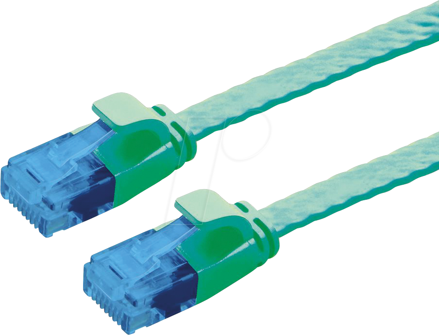 Thumbnail - VALUE 21992044 - Patchkabel Cat.6a, UTP, extra-flach, grün, 1,5 m
