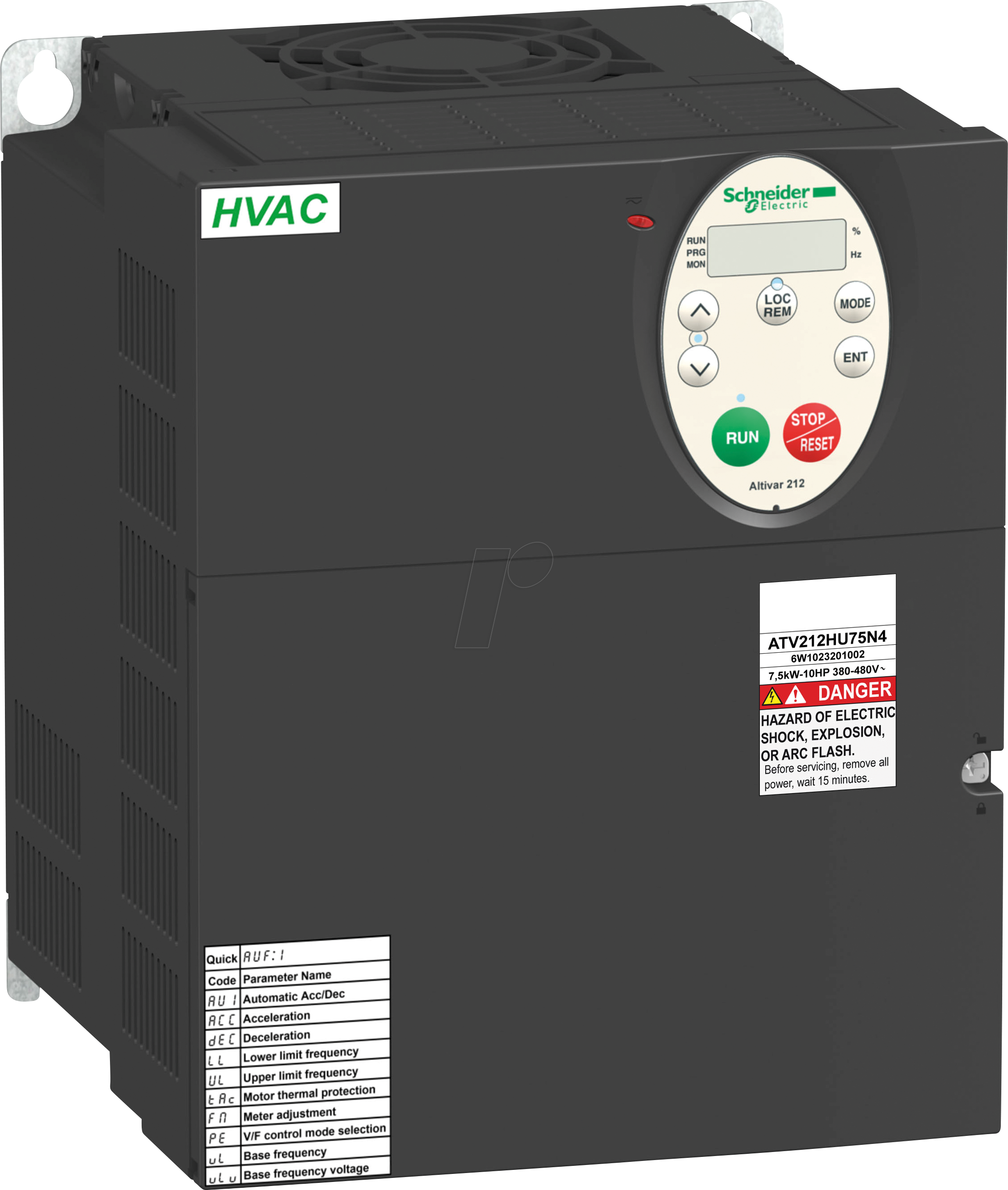 ATV212H075N4 - Frequenzumrichter ATV212, 0,75kW, 480V, 3-ph., EMV, IP21