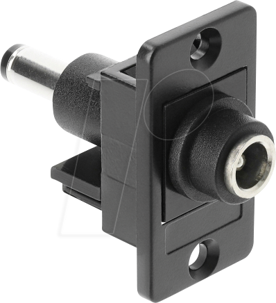 DELOCK 91119 - Panel Mount DC 5,5 x 2,1 mm Buchse zu DC 5,5 x 2,5 mm Stecker sc