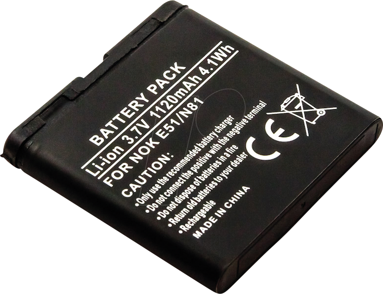 AKKU 14132 - Ersatzakku für Nokia, 6720 / E51 / N81, Li-Ion, 1120 mAh