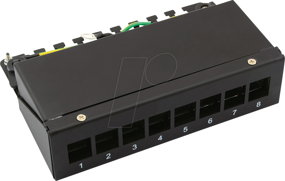 VALUE 26990331 - Keystone-Gehäuse, 8-Port, schwarz