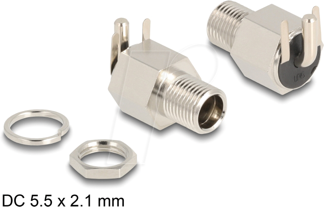 DELOCK 90179 - Steckverbinder DC 5,5 x 2,1 mm Buchse zum Einbau Lötversion