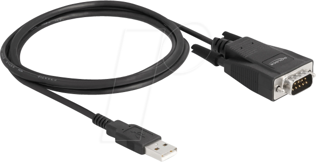 DELOCK 64222 - Adapterkabel USB 2.0 zu Seriell RS232, Schrauben+Muttern, ESD, 1