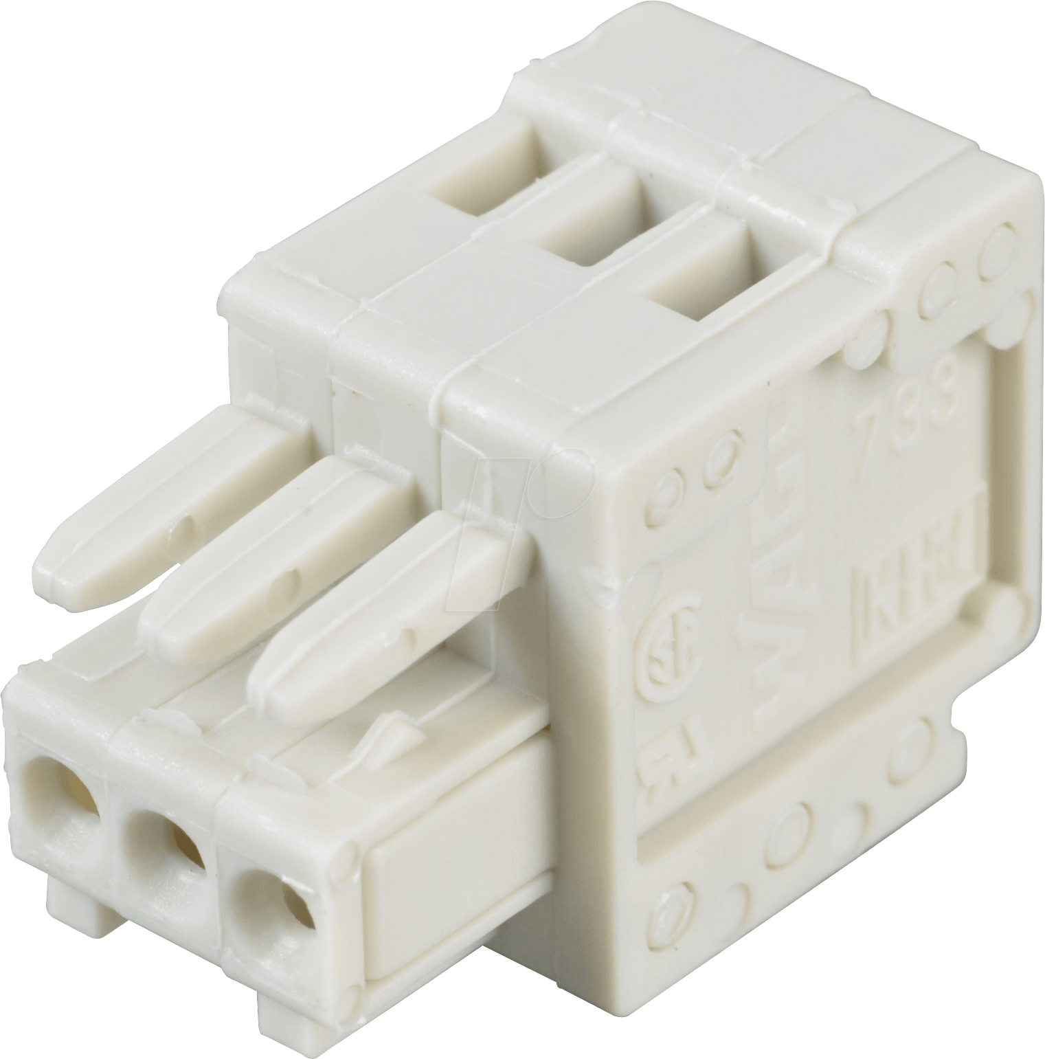 WAGO 733-103 - CAGE-CLAMP Federleiste, Micro, RM 2,5, 3-polig