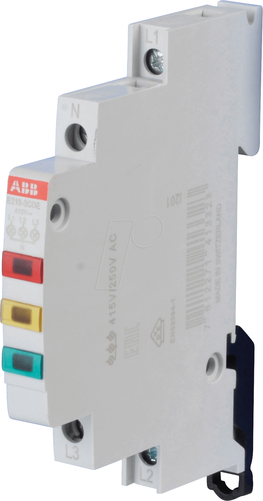 ABB E219-3CDE - LED-Leuchtmelder - 3-fach, 230 - 415 V AC, rot + gelb + grün