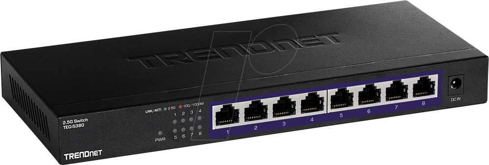 Thumbnail - TRN TEG-S380 - Switch, 8-Port, 2,5 Gigabit Ethernet