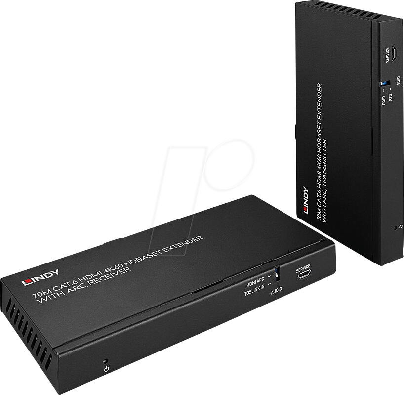 LINDY 38349 - HDBaseT Extender, HDMI, Audio, IR, RS-232, ARC, Cat.6, 70 m