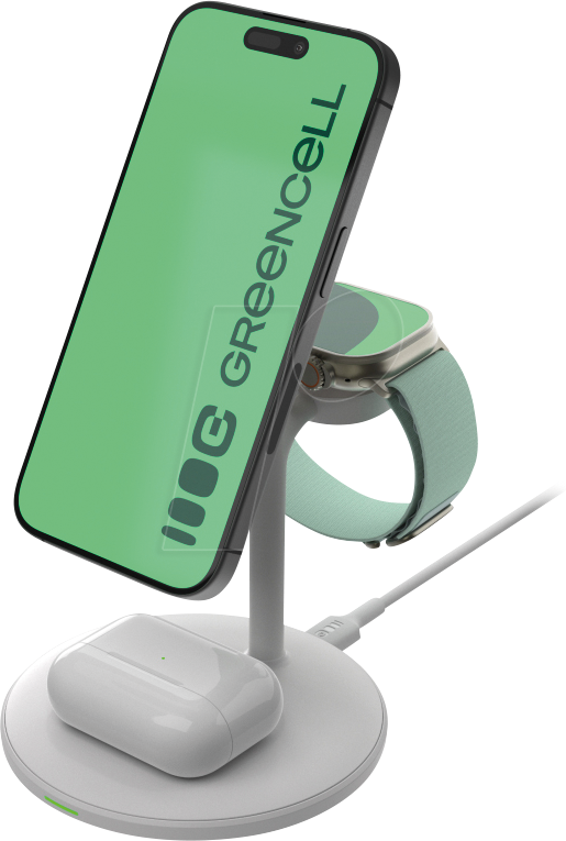 Thumbnail - GC MSST-3IN1-W - Qi-Ladestation, MagSafe, 3in1, 20,5 W, weiß