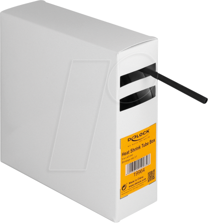DELOCK 19964 - Schrumpfschlauch Box, mit Innenkleber, 5 m x 4,8 mm schwarz