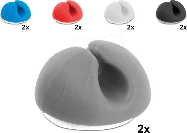 DELOCK 18294 - Kabelhalter Set 10 Stück