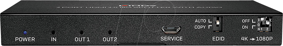 LINDY 38230 - HDMI Splitter, 2 Port, 4K 60 Hz, mit Audio