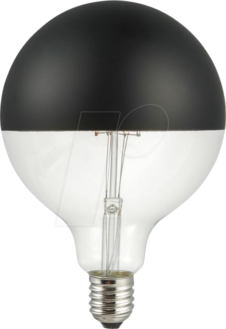 SCHI LX023825852 - LED-Lampe E27, 6,5 W, 470 lm, 2500 K, schwarz, Fila., dimmbar