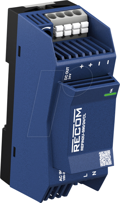 REFIN2U-S9024CL - Schaltnetzteil, Hutschiene, 90 W, 24 V, 3,8 A