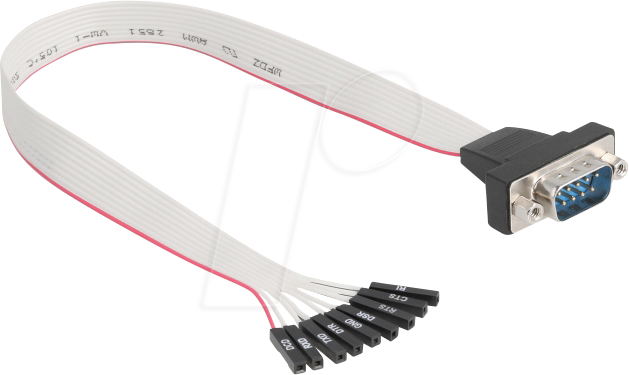 DELOCK 90853 - Serielles Flachbandkabel, RS232 auf 9x Pfostenbuchse
