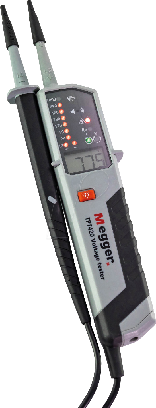 Thumbnail - MEGGER 1013-189 - Spannungsprüfer TPT420, 12-1000 V AC, 12 - 1500 V DC, LCD